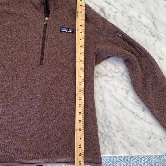 Women's Patagonia Better Sweater 1/4 zip Pullover in Dusky Brown, Size S - Picture 9 of 10